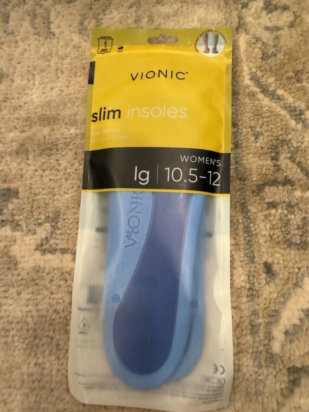 Vionic Women's Slim Insoles Sz 10.5-12 NWT
